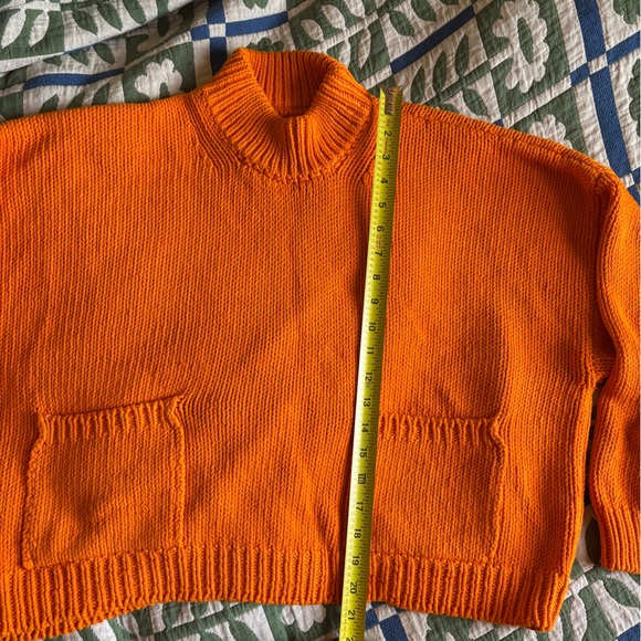 Babaa Women's Orange Turtleneck Sweater - Picture 5 of 5